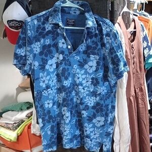 Abercrombie & Fitch Navy Floral Men's Women's Shirt